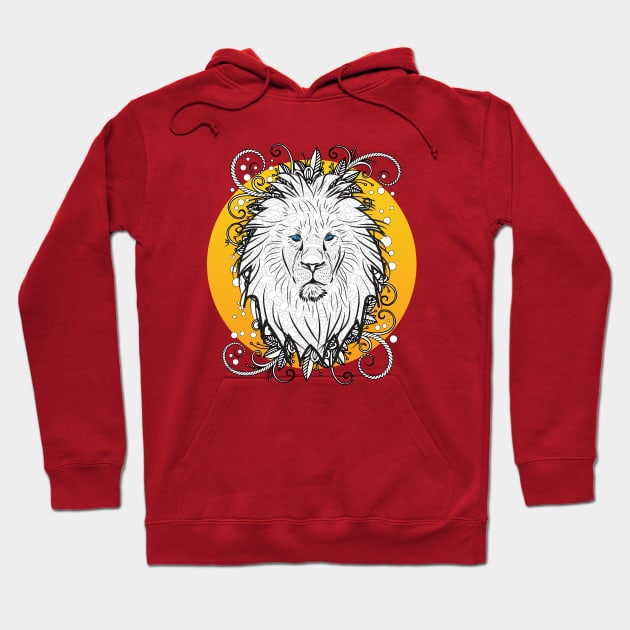 Be a Lion, Be Brave - Mandala Lion Hoodie by Vin Zzep